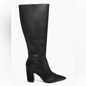 SCHUTZ Mikki Block Boots Black Heeled Leather knee high Revolve 8.5
